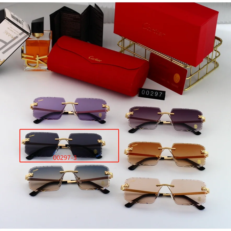 Cartier Cartier Soleil Blanc 00297-3 Gradient Sunglasses Purple - 1