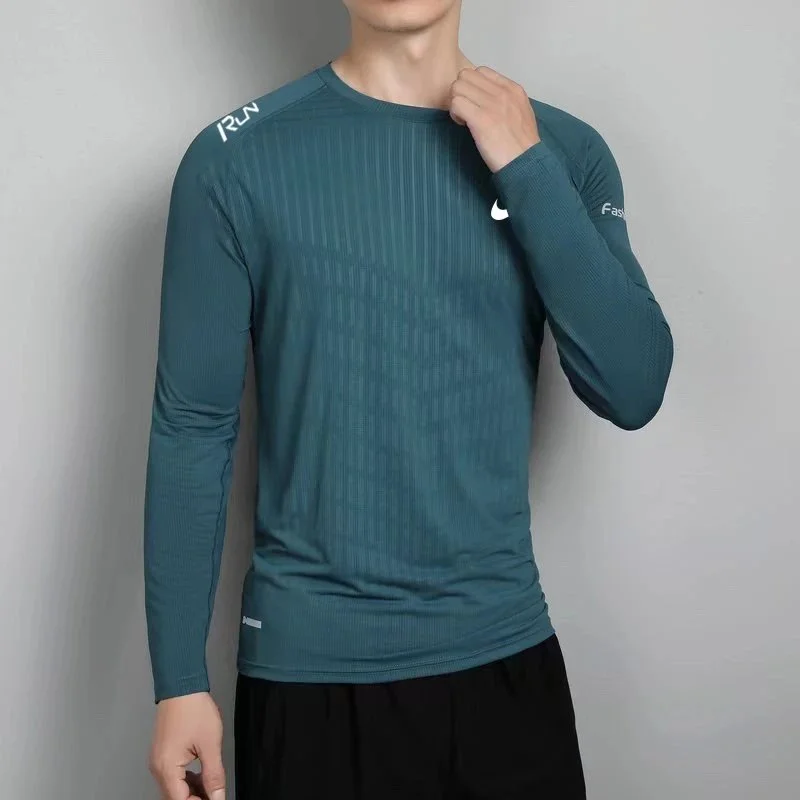 Nike Nike Air Zoom Long Sleeve T-Shirt Teal Sporty Top Blue - 1