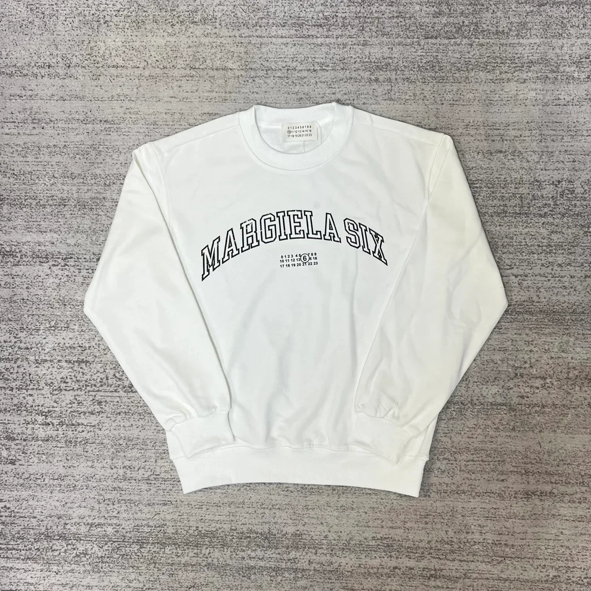 Maison Margiela Maison Margiela Six White Crewneck Sweatshirt White - 1