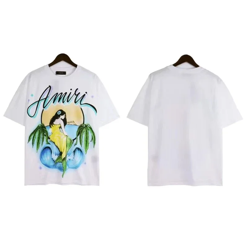 Amiri Amiri Mermaid Print White T-Shirt White - 1
