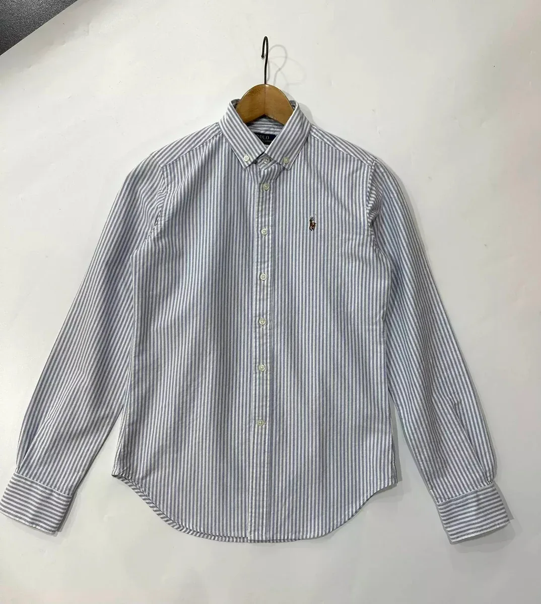 Polo Ralph Lauren Polo Ralph Lauren Classic Logo Striped Button-Up Shirt Blue - 1