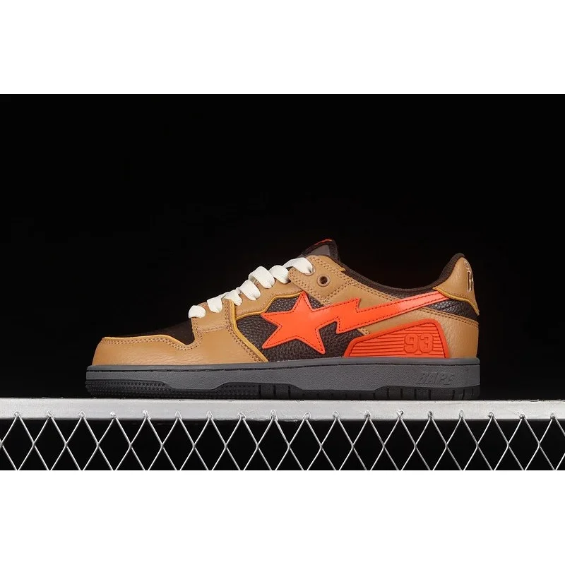 A Bathing Ape A Bathing Ape BAPE STA Tan Orange Low Sneakers Brown - 1