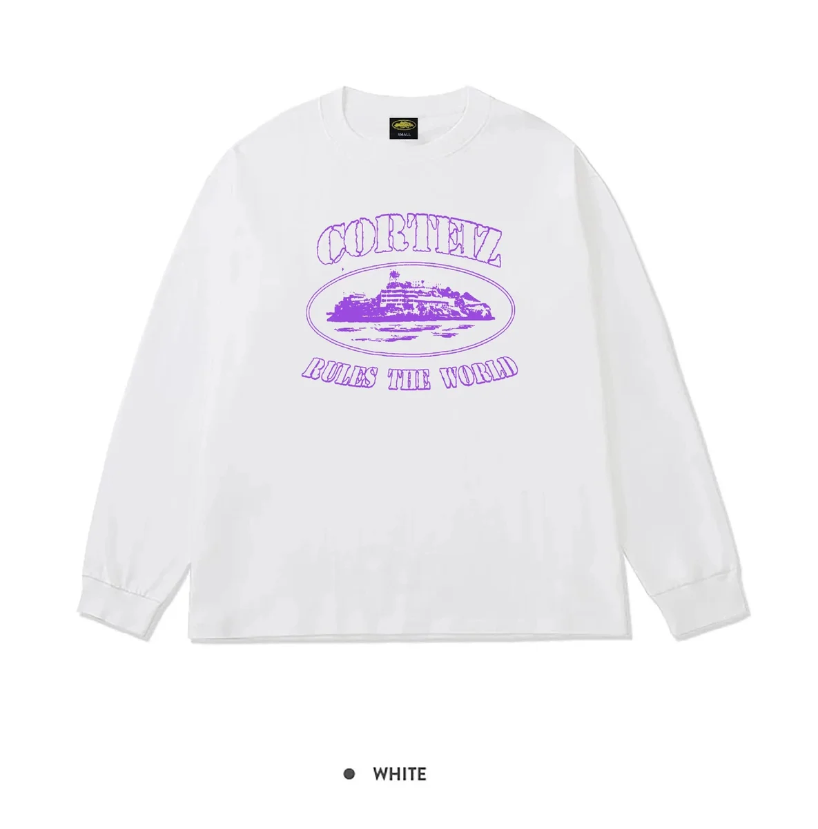 Corteiz Corteiz Rules the World White Long Sleeve T-Shirt White - 1