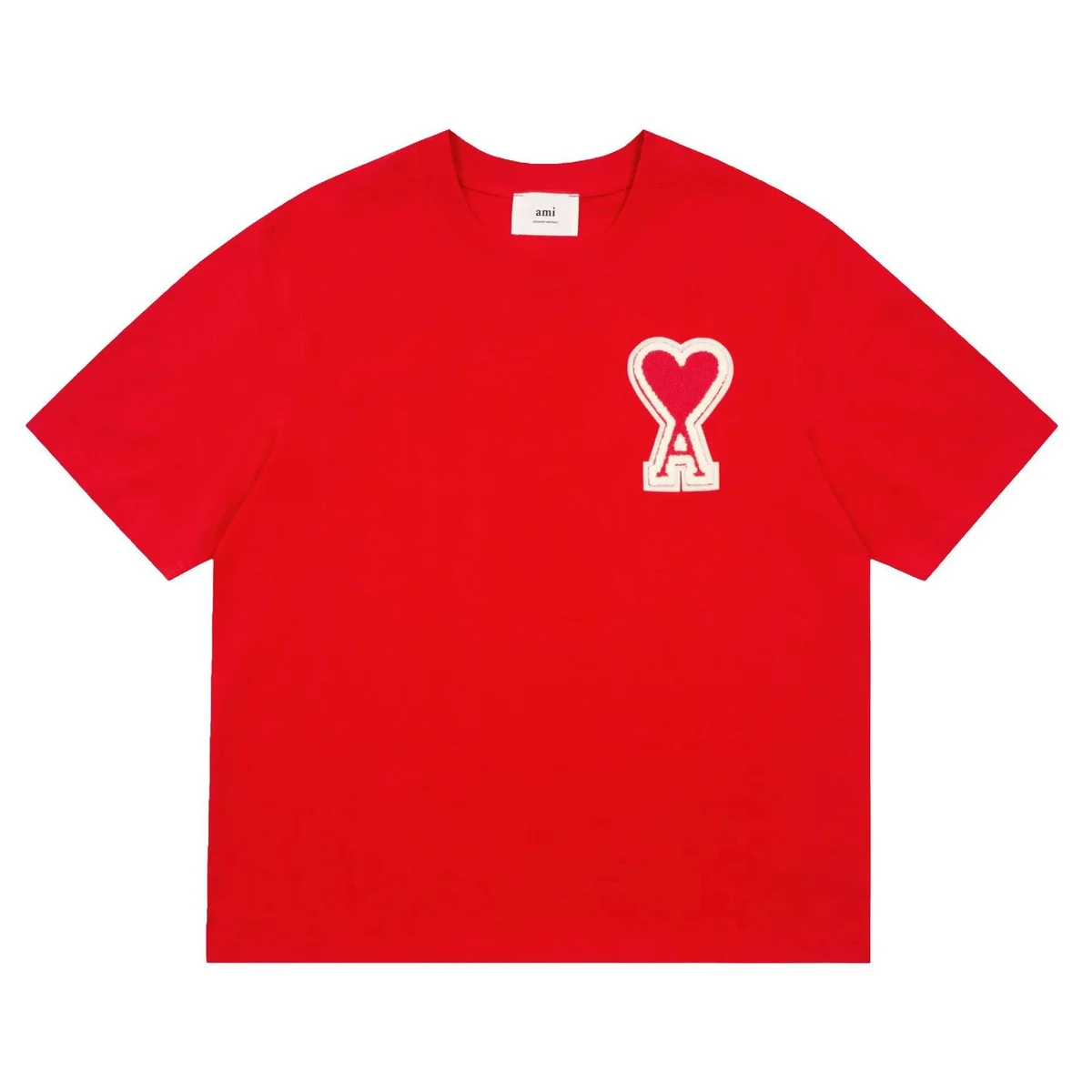 Ami Paris Ami Paris Ami de Coeur Heart Logo T-Shirt Red Red - 1