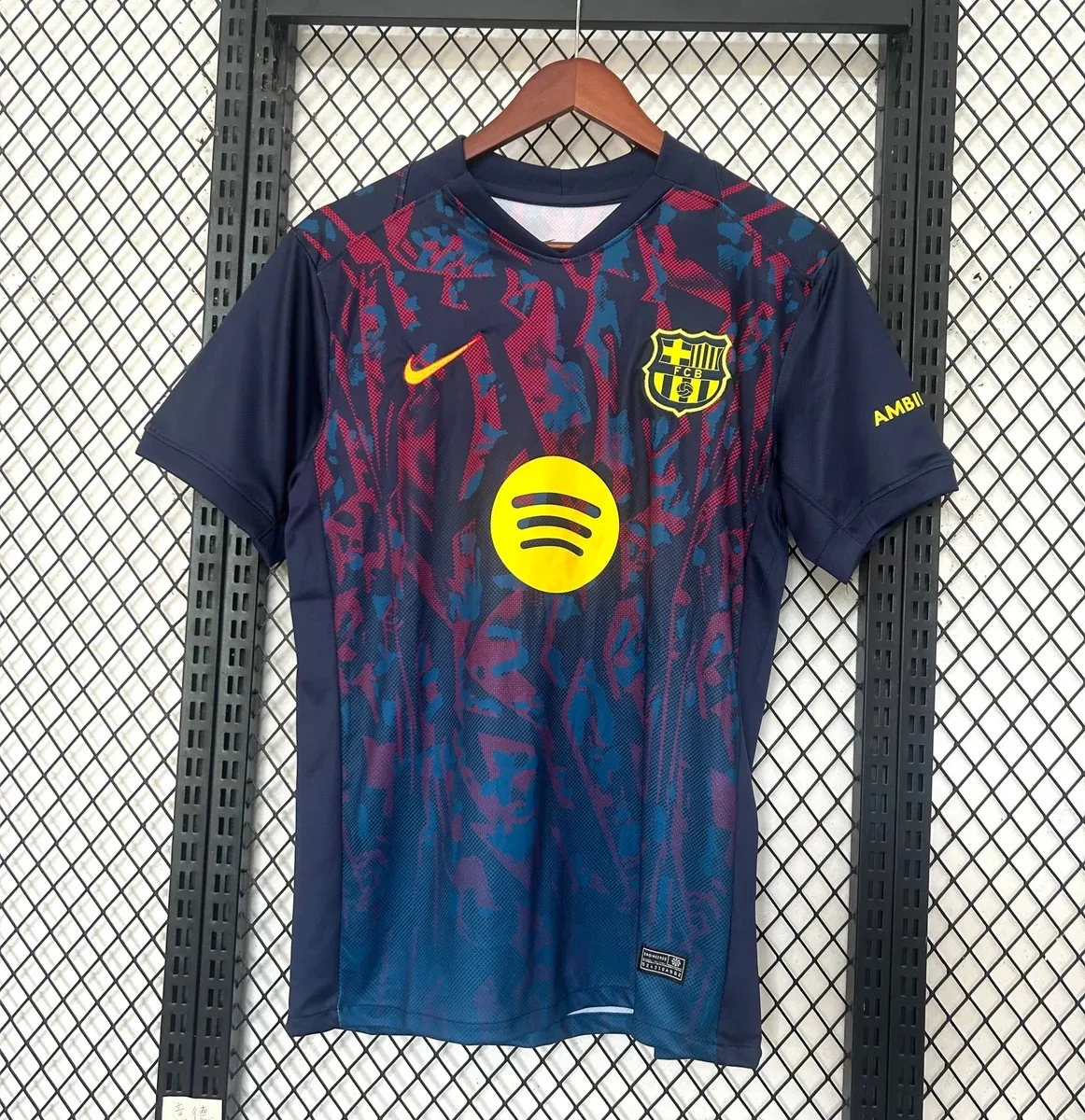 Nike Nike FC Barcelona Jersey Navy Blue & Red Patterned Football Shirt Blue - 1