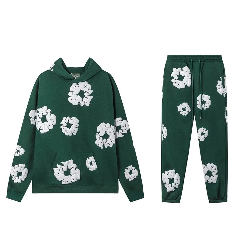 Other Forest Green & White Cloud Print Co-ord Set Green - 1
