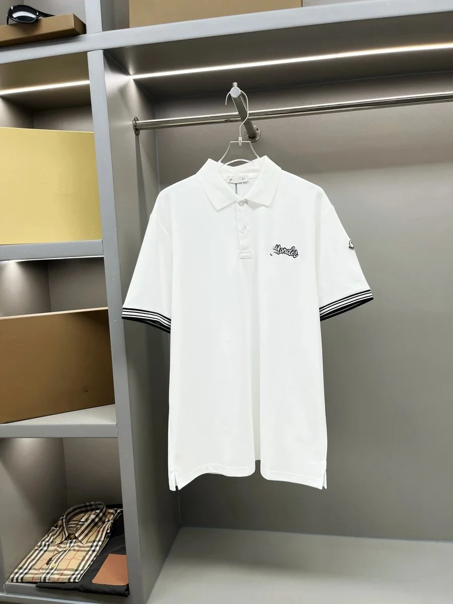 Other White 'Anders' Polo Shirt with Embroidery White - 1