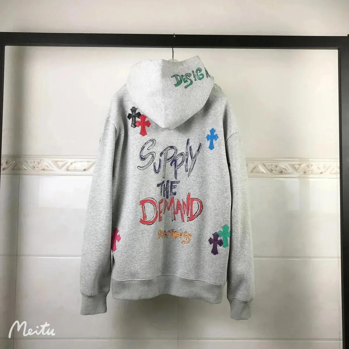 Chrome Hearts Chrome Hearts CH Cross Supply The Demand Hoodie 7010 Grey Grey