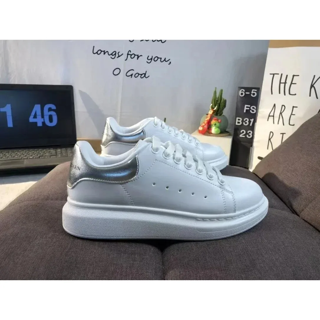Alexander McQueen Alexander McQueen Oversized White/Silver Sneakers White - 1