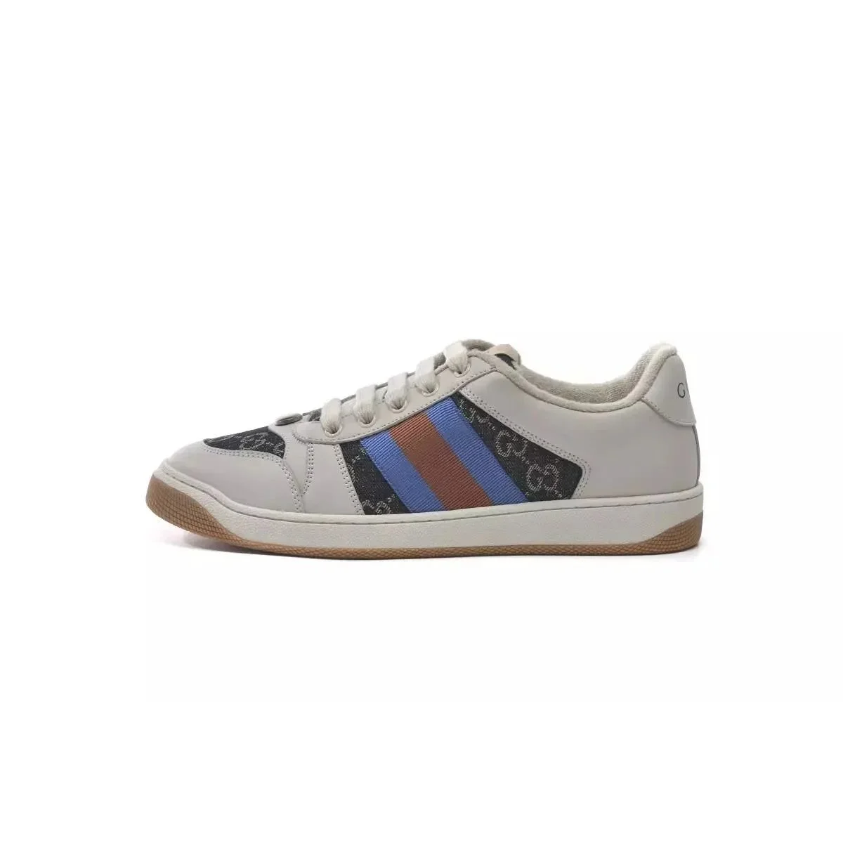 Gucci Gucci Tennis Club Blue White Striped Sneakers White