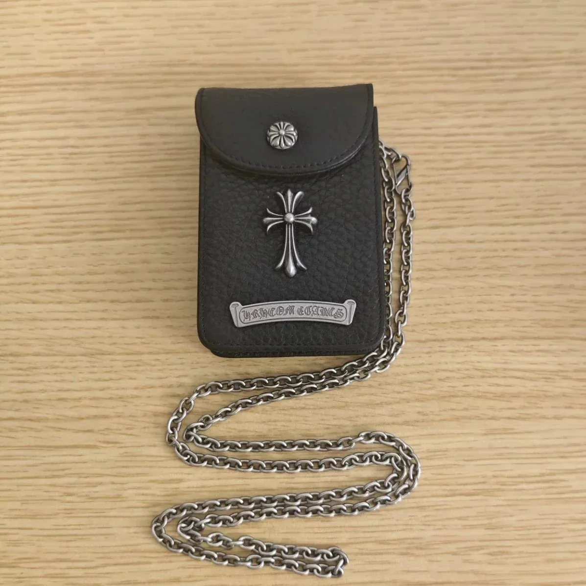 Chrome Hearts Chrome Hearts CH Cross Black Chain Wallet Black