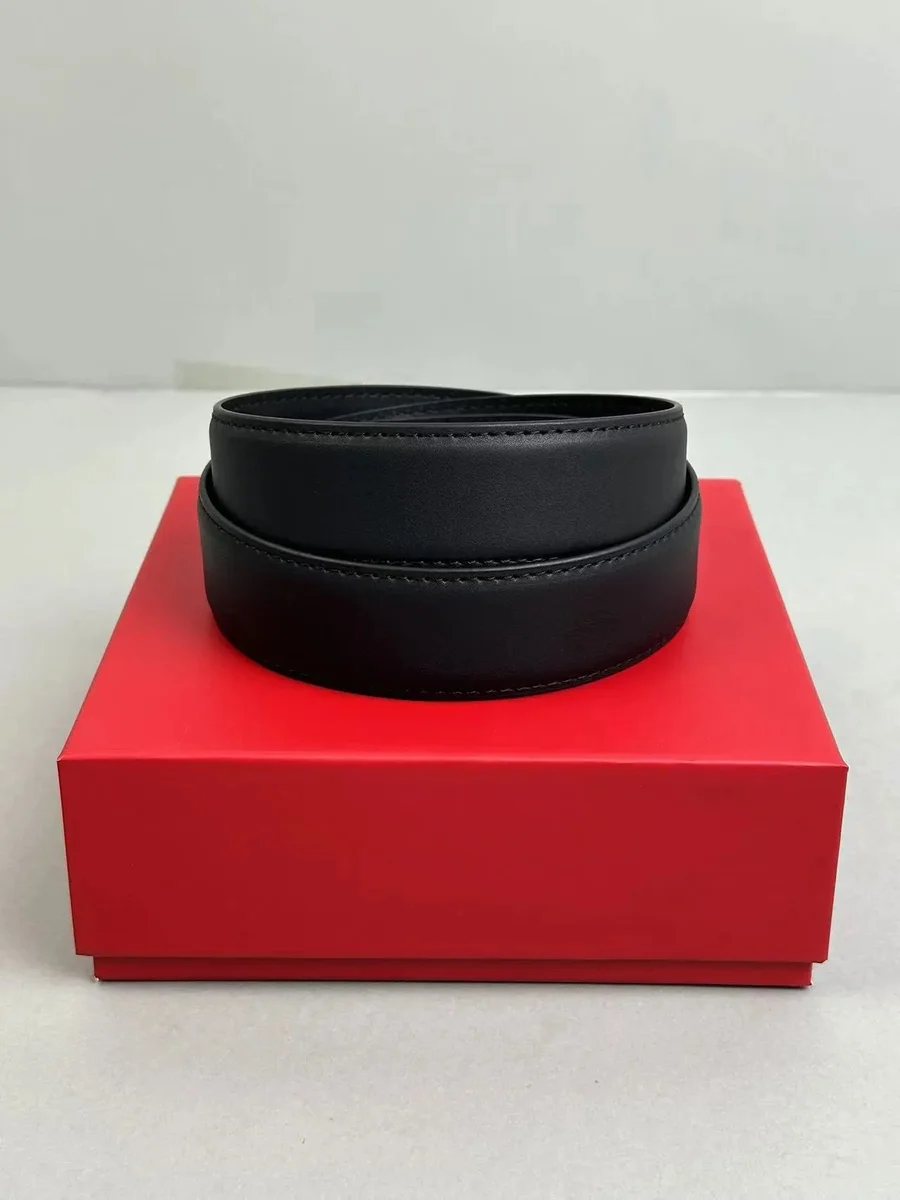 Other Black Leather Belt with Red Box Packaging Black - 1