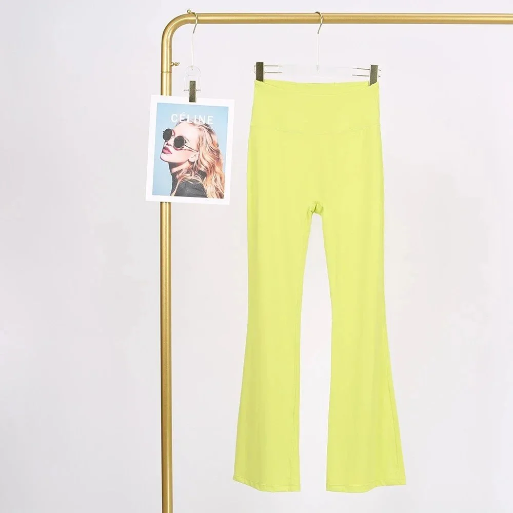 Celine Celine Fluorescent Green Flare Pants Green - 1