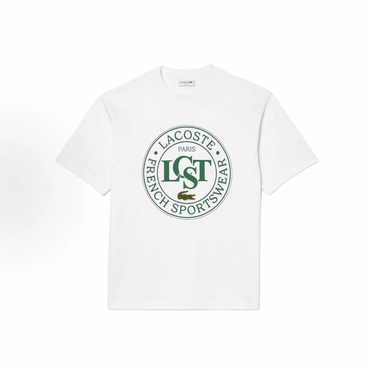 Lacoste Lacoste LCST Round Logo T-Shirt White White - 1