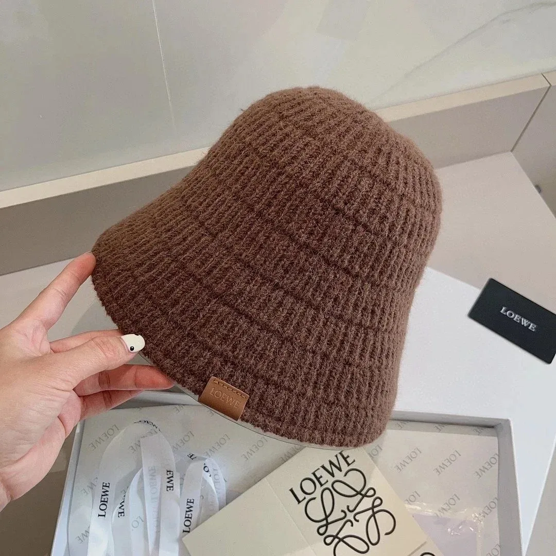 Loewe Loewe Brown Knit Bucket Hat Brown