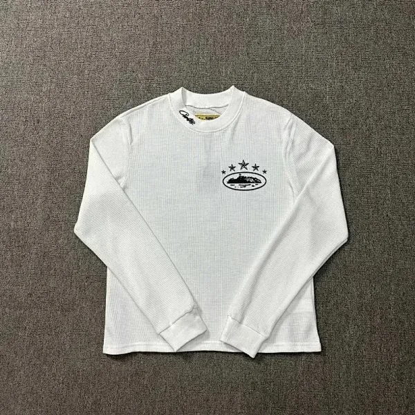 Other White Waffle Knit Long Sleeve Tee CO-02 White - 1