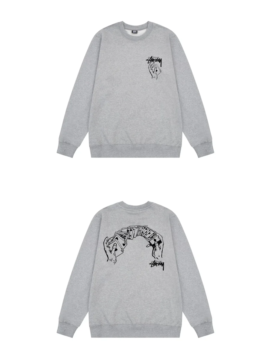 Stussy Stussy Stüssy Graphic Crewneck Sweatshirt Grey Grey - 1