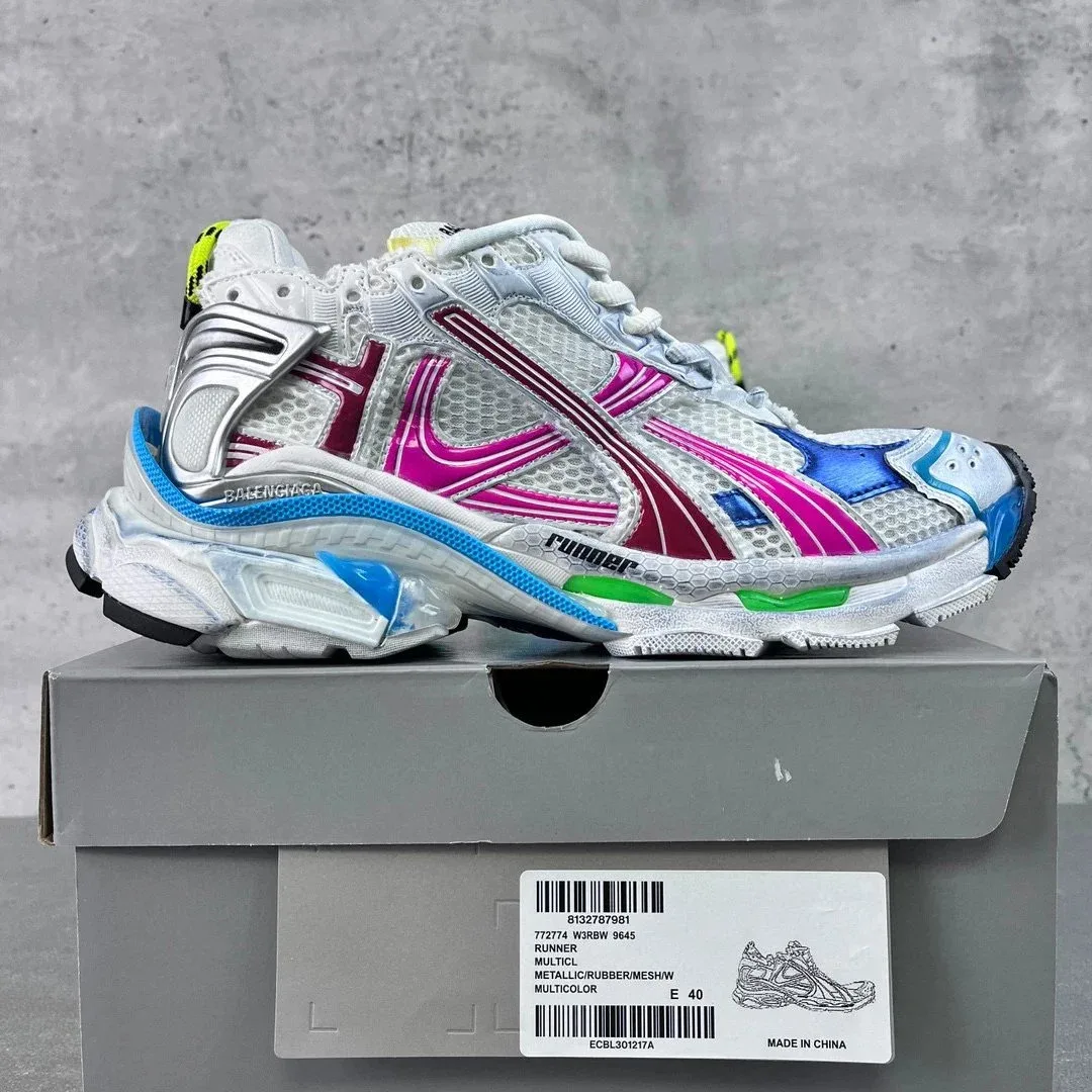 Balenciaga Balenciaga Runner White Powder Blue 9645 Sneakers White - 1