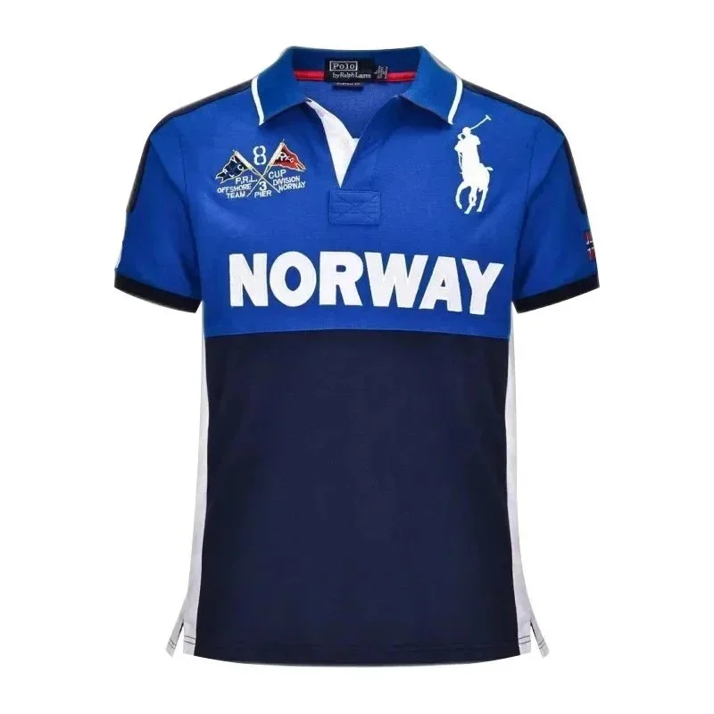 Polo Ralph Lauren Polo Ralph Lauren Norway Blue & Navy Polo Shirt Blue - 1