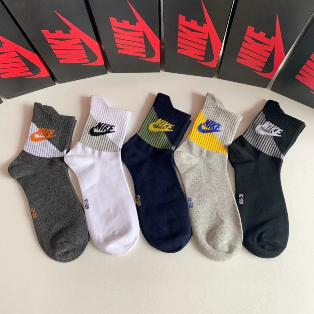 Nike Nike Navy/Yellow Mid-Calf Socks Navy
