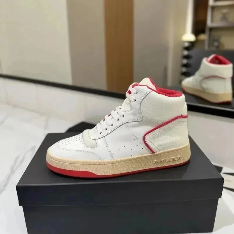 Saint Laurent Saint Laurent White/Red High-Top Sneakers White