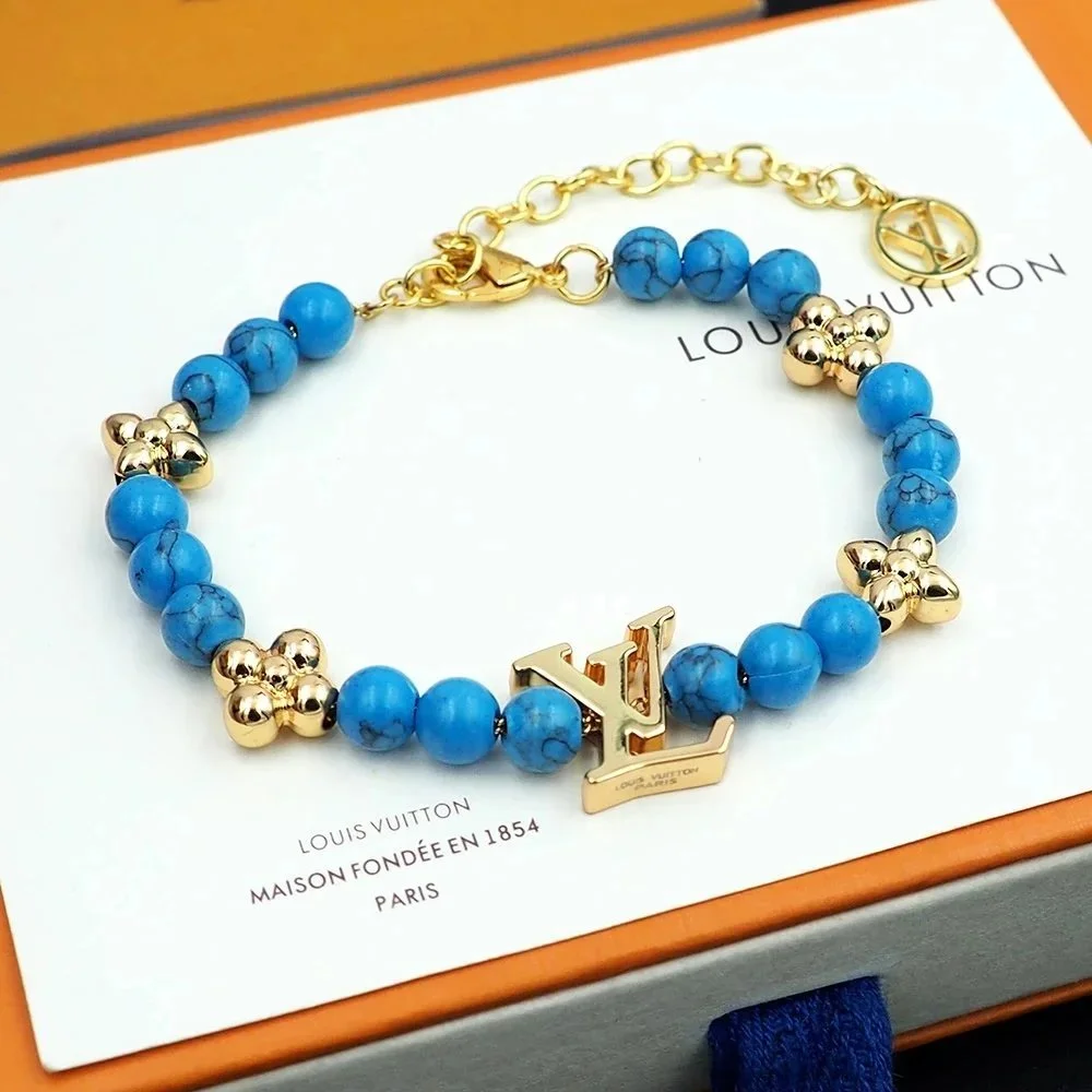 Louis Vuitton Louis Vuitton Tabi Blue Bead Bracelet Blue - 1