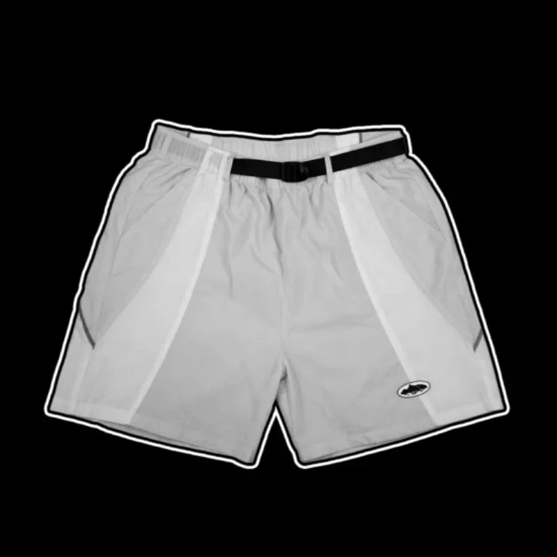 Other Light Gray/White Panelled Shorts Grey - 1