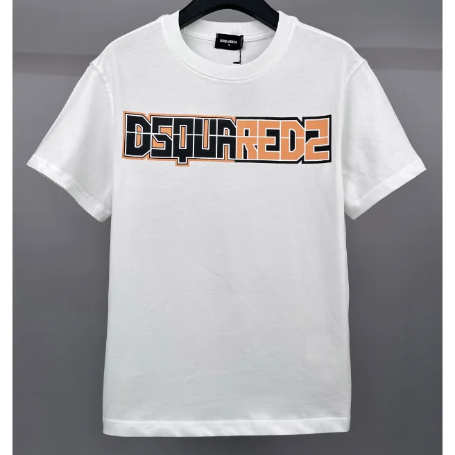 DSQUARED2 DSQUARED2 White/Black/Orange Logo T-Shirt White