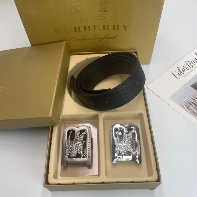 Burberry Burberry TB Monogram Belt Set in Black Black - 1
