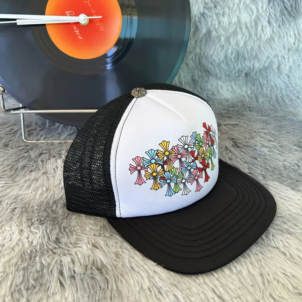 Chrome Hearts Chrome Hearts CH Cross Multicolor Trucker Cap Multicolor