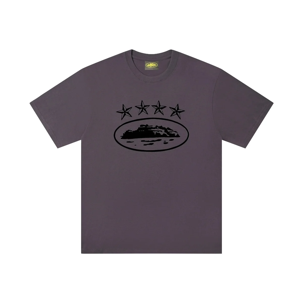 Other Unisex Graphic T-Shirt with Island & Stars Design Grey - 1