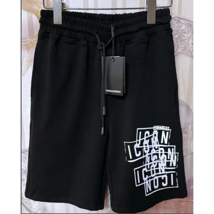 DSQUARED2 DSQUARED2 Icon Black/White Graphic Shorts Black