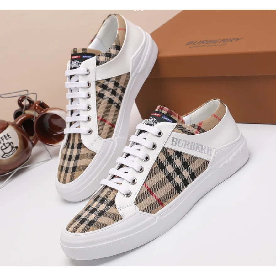 Burberry Burberry Classic Check Low Top Sneakers White White - 1