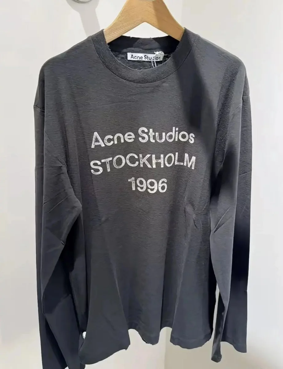Acne Studios Acne Studios Stockholm 1996 Long Sleeve Tee st3570 Black Black - 1