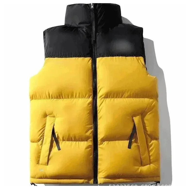 Other Unisex Yellow & Black Puffer Vest Yellow - 1