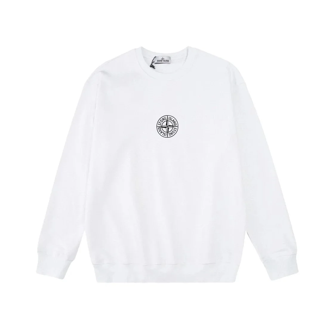 Stone Island Crewneck Sweatshirt White Solid Top