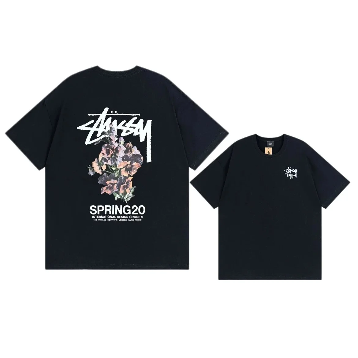 Stussy Stussy Spring20 Floral T-Shirt Black Black - 1