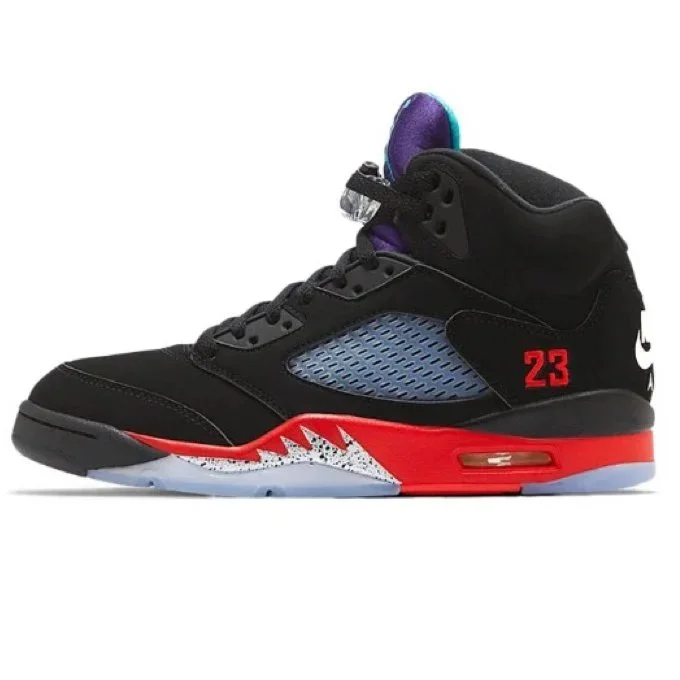 Nike Nike Air Jordan 5 Black Red Purple Sneakers Black - 1