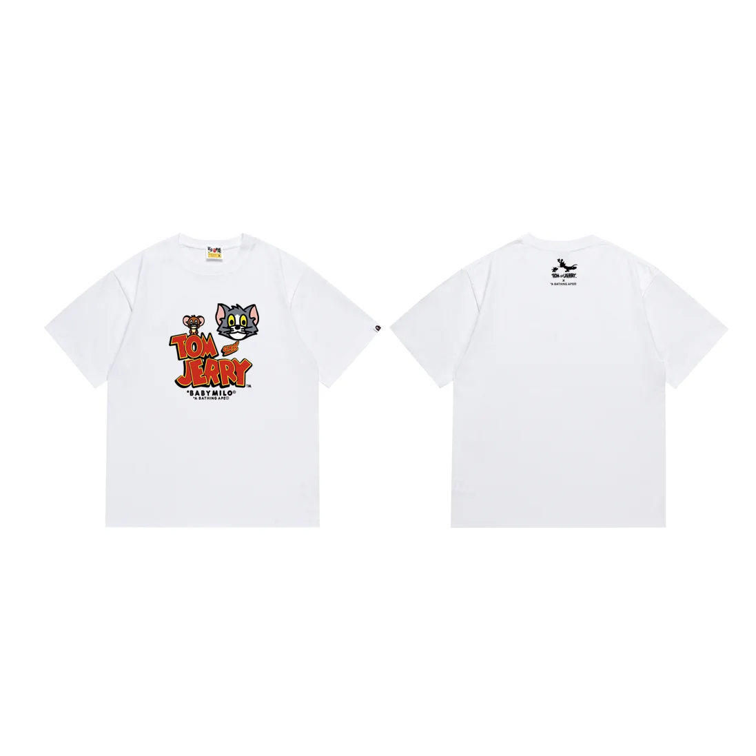 A Bathing Ape BAPE x Tom & Jerry White T-Shirt White - 1