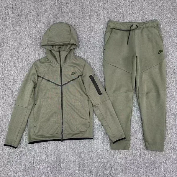 Nike Nike Tech Fleece Olive Green Tracksuit Set Green - 1