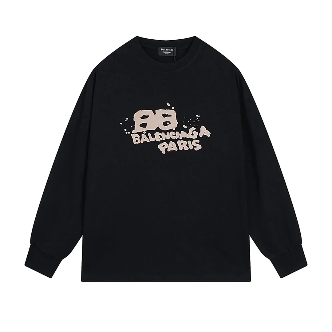 Balenciaga Balenciaga BB Logo Black Long-Sleeve T-Shirt Black
