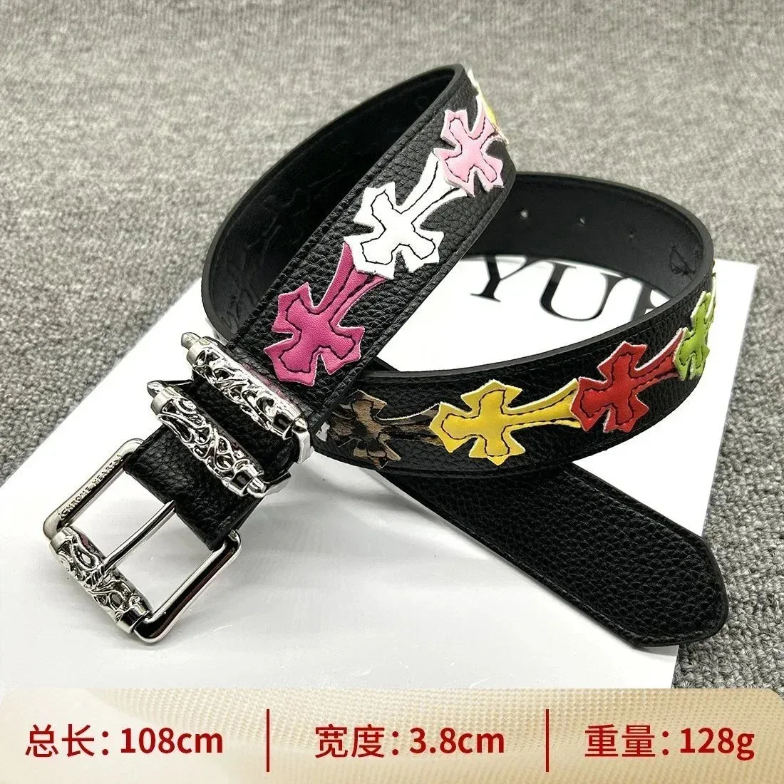 Chrome Hearts Chrome Hearts CH Cross Multicolor Belt Multicolor