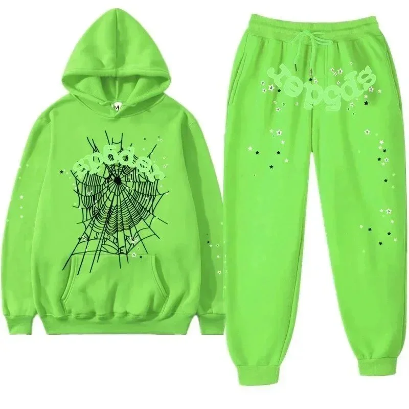 Other Green Spider Web Print Tracksuit Set Green - 1
