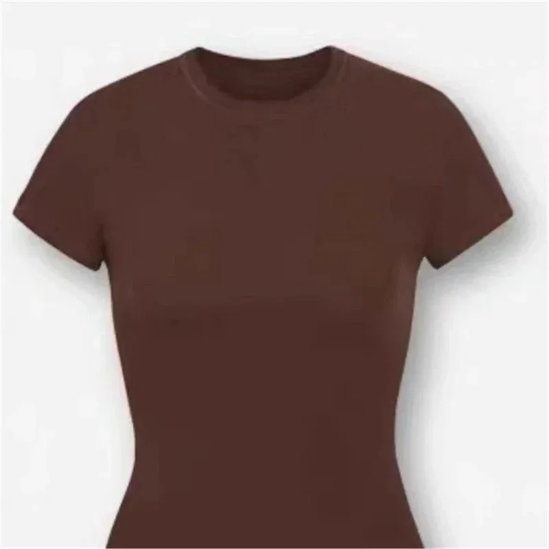 Other Brown Solid T-Shirt Brown - 1
