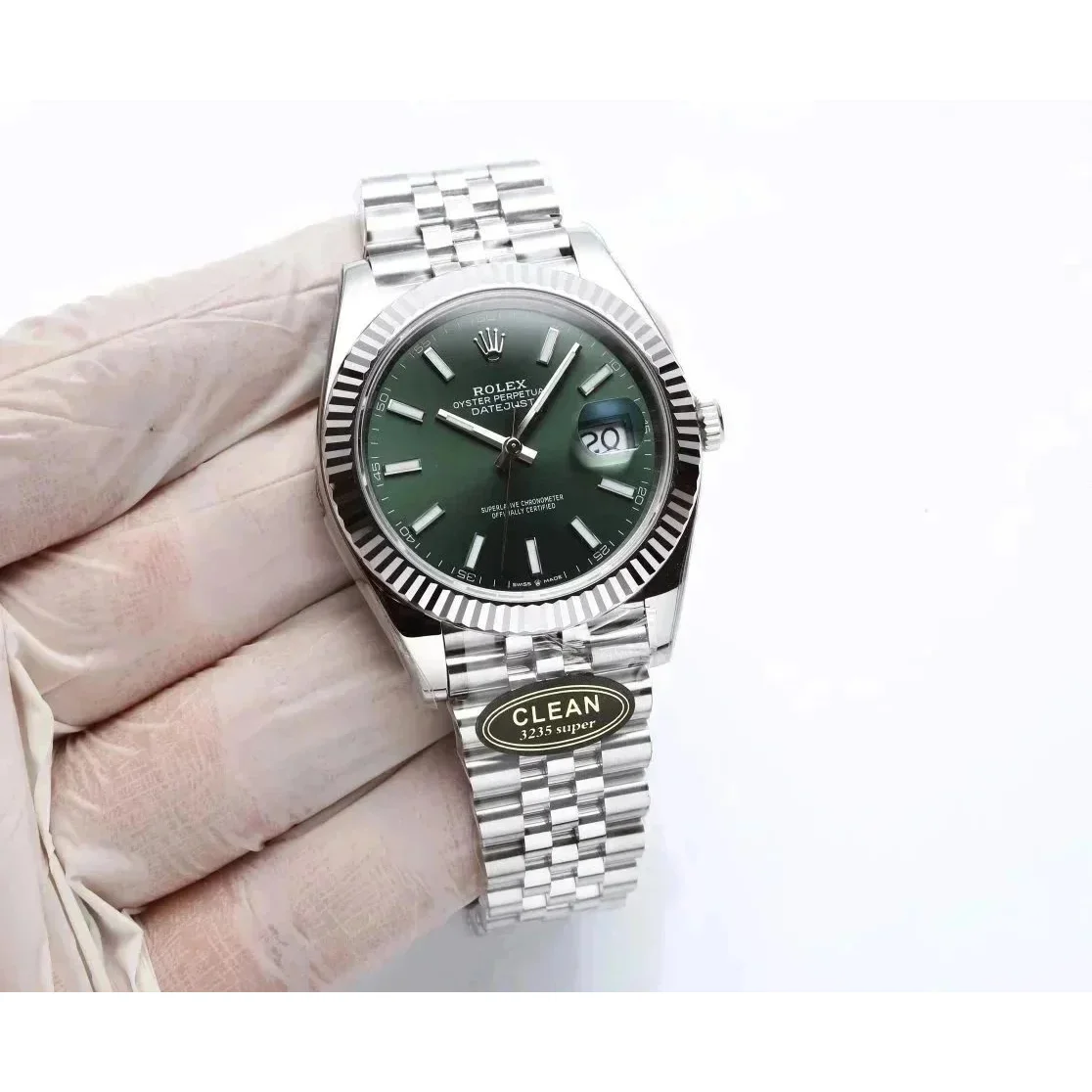 Rolex Rolex Datejust Green Dial Stainless Steel Watch Green - 1