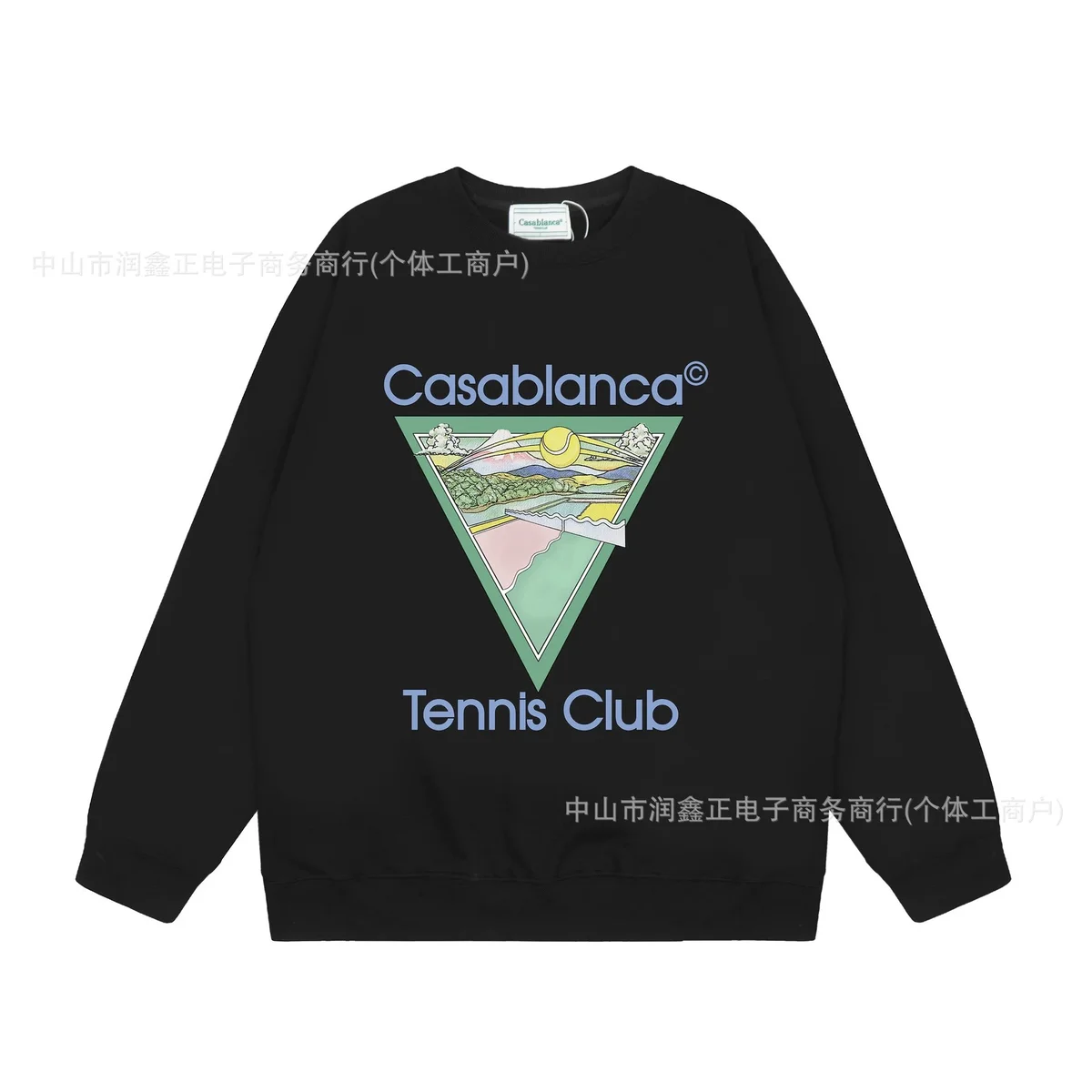 Casablanca Casablanca Tennis Club Black Sweatshirt Black - 1