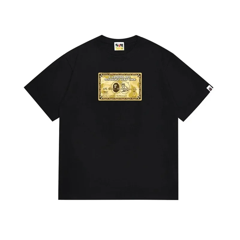 A Bathing Ape A Bathing Ape BAPE5 Black Gold Card T-Shirt Black - 1