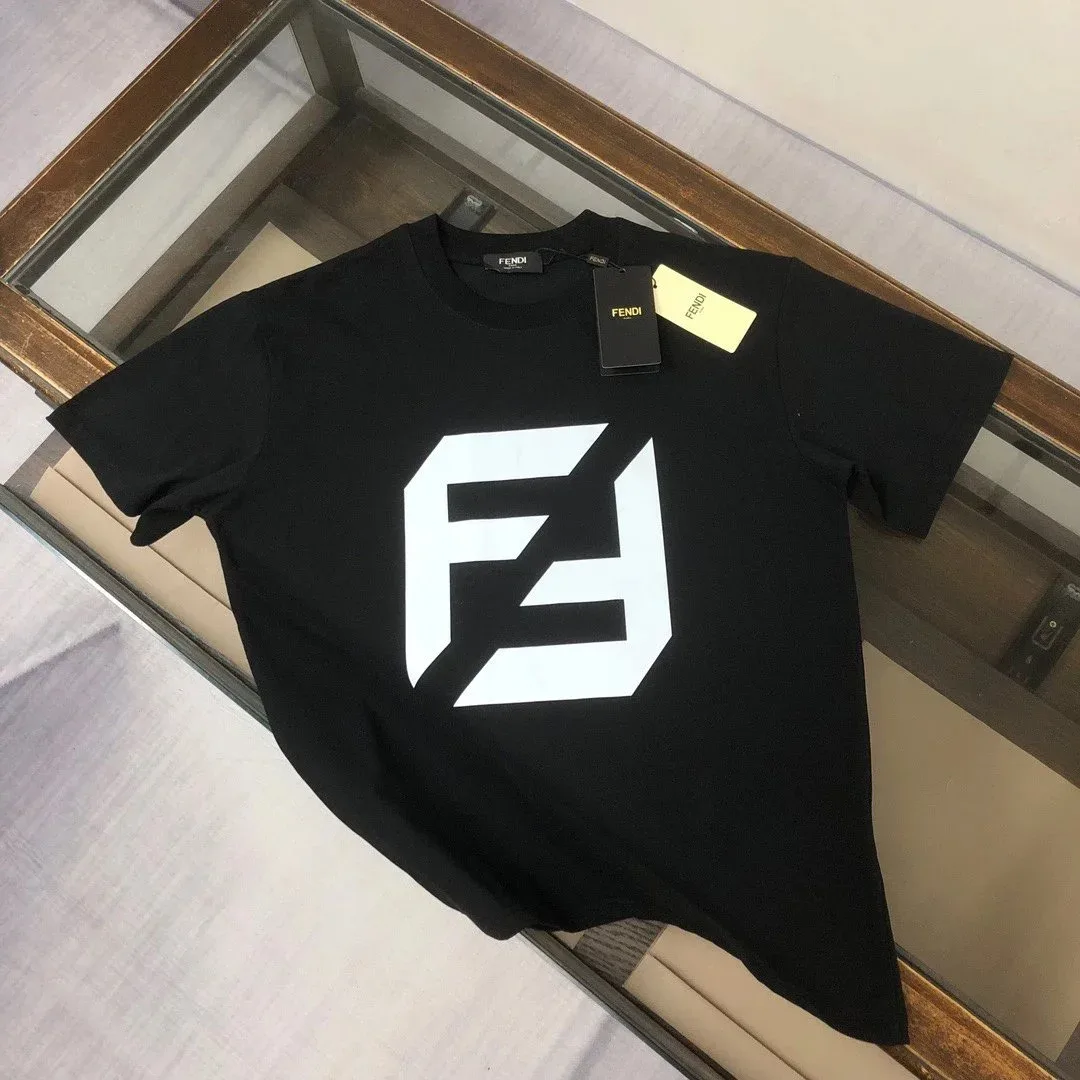 Fendi Fendi Iconic F Logo Black T-Shirt Black - 1