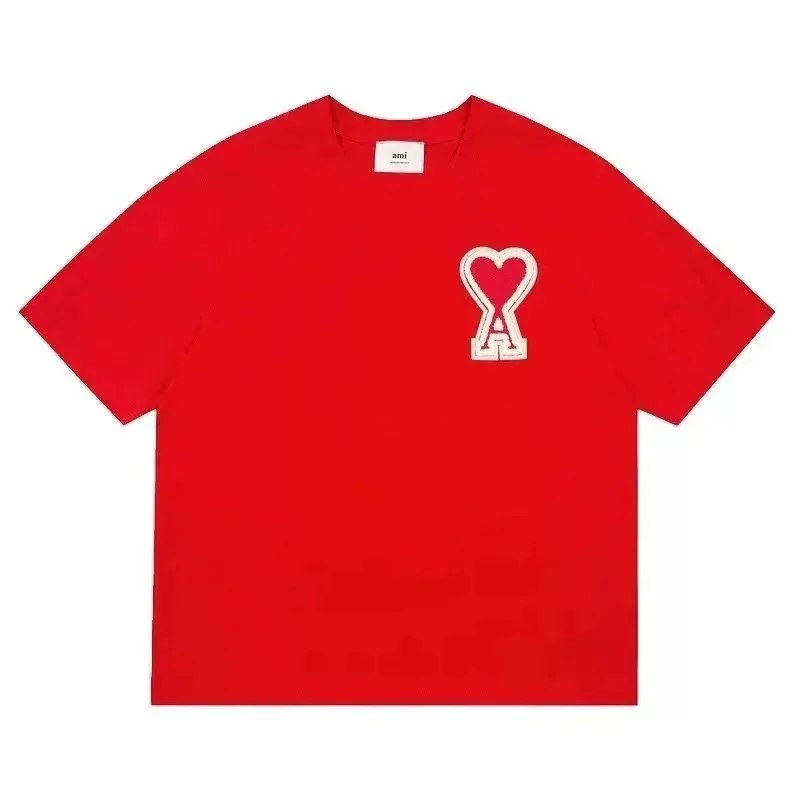Ami Paris Ami Red AMI Heart T-Shirt Red - 1