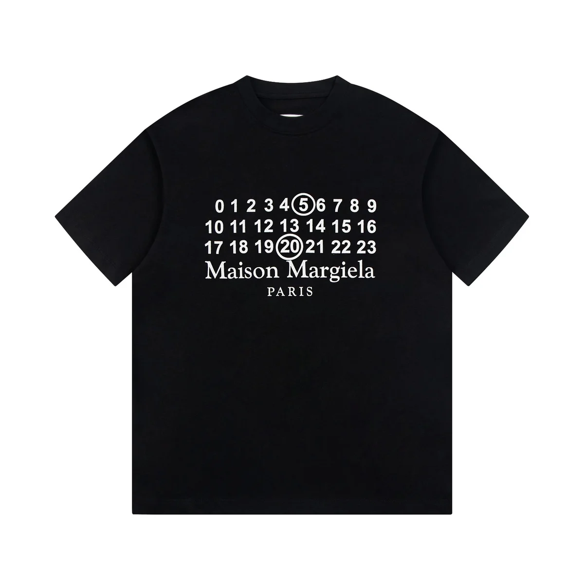 Maison Margiela Maison Margiela Replica Numeric Black T-Shirt Black - 1